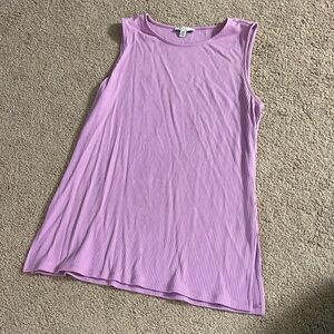 Women’s Ribbed Tank Top with Slit up Side